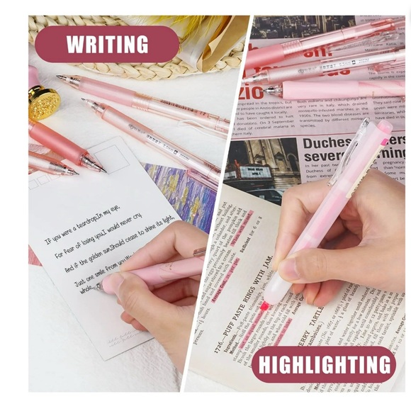 Four Candies Pink Gel Ink Retractable Pen Set - Picture 2 of 5